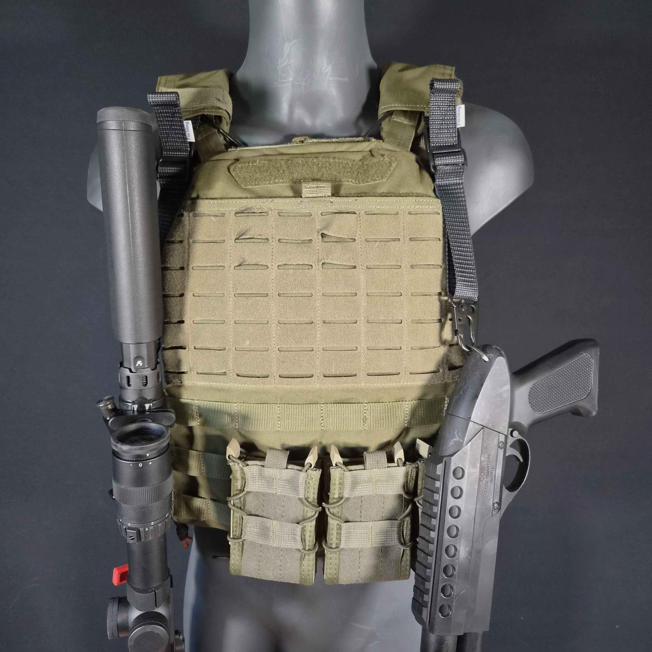 Two Plate Carrier Slings on a pc.